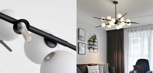 Люстра на штанге Imperiumloft Cherry Bomb Balls Black 40.2723-0 в Нижнем Новгороде фото 5