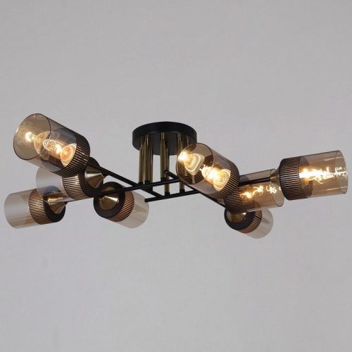 Люстра на штанге  48460-0.3-08 BK+COPPER в Нижнем Новгороде