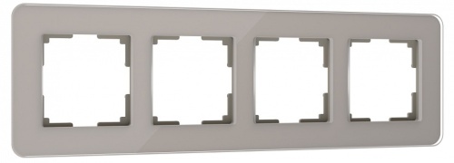 Рамка на 4 поста Werkel Elite (дымчатый, стекло) W0042417 в Нижнем Новгороде