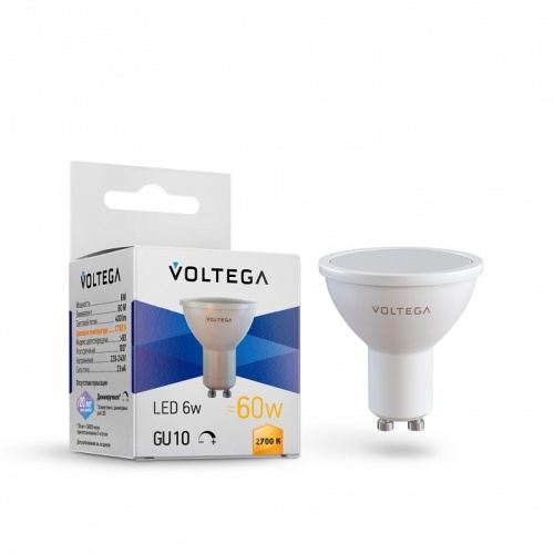 Лампа светодиодная Voltega Simple GU10 5Вт 2700K 7238 в Нижнем Новгороде фото 2