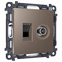 ТВ-розетка и розетка Ethernet RJ-45 без рамки Ambrella Volt ALFA MA642510 в Нижнем Новгороде