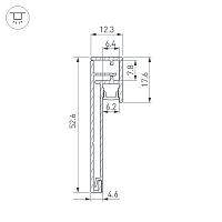 Профиль PLINTUS-H54B-2000 BLACK (Arlight, Алюминий) в Абдулино