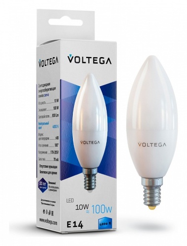 Лампа светодиодная Voltega Simple E14 10Вт 4000K 7065 в Кольчугино