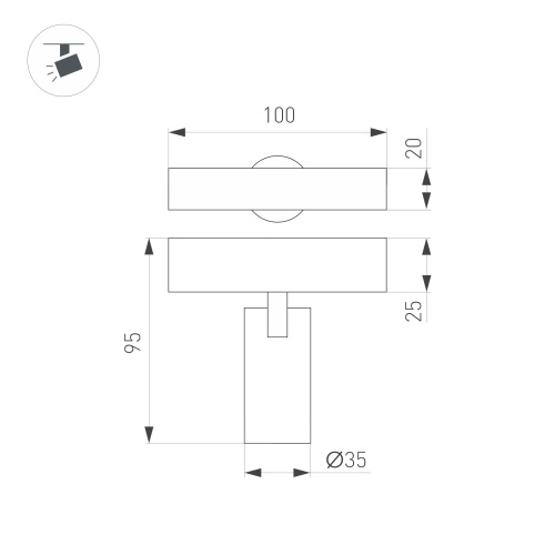 Светильник MAG-SPOT-25-R65-5W Day4000 (WH, 30 deg, 24V) (Arlight, IP20 Металл, 3 года) в Похвистнево фото 3