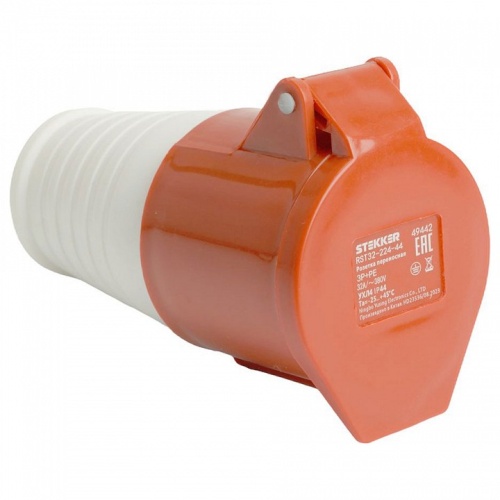 Розетка переносная разборная с заземлением и крышкой Stekker RST 49442 в Нижнем Новгороде