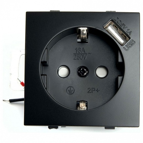 Розетка с заземлением и со шторкой и USB, без рамки Stekker Эрна 49155 в Нижнем Новгороде