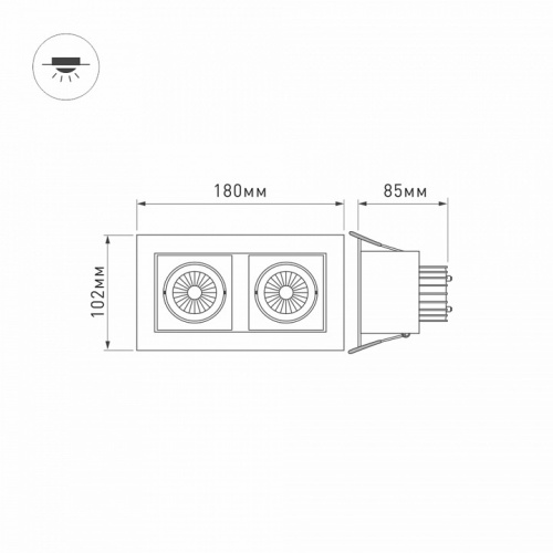 Встраиваемый светильник Arlight Cl-kardan 024127 в Нижнем Новгороде фото 2