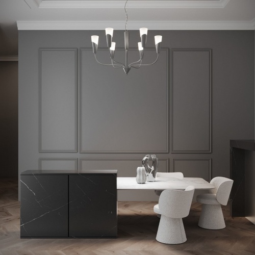 Подвесная люстра Eurosvet Rhyton 60167/6 никель в Нижнем Новгороде фото 2