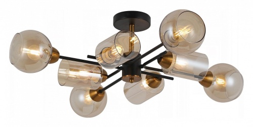 Люстра на штанге ILLUMICO  IL8243-8COU-79 BK GD в Нижнем Новгороде