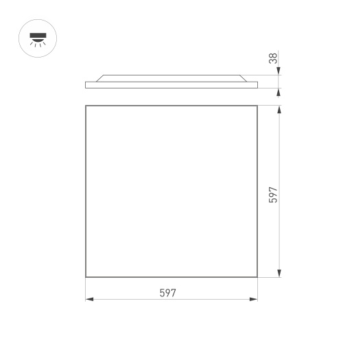 Светильник DL-TITAN-FRAMELESS-S600x600-40W Warm3000 (WH, 120 deg, CRI90, 230V) (Arlight, IP40 Металл, 5 лет) в Сочи фото 6