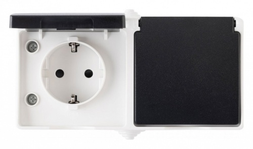 Блок с розетками влагозащищенными с заземлением и крышкой Arte Milano am-309 309.40-2.grey в Нижнем Новгороде фото 7