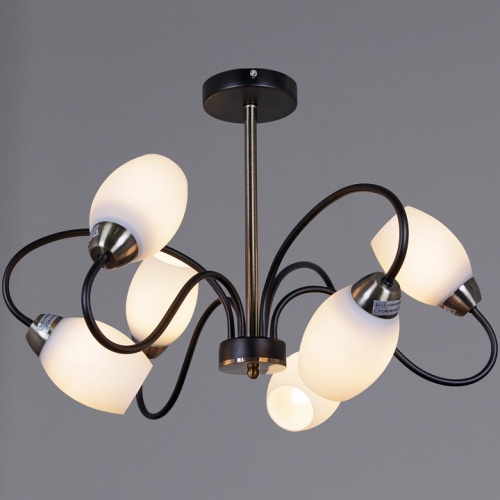 Люстра на штанге 01270-1 01270-0.3-06B BK+AB в Нижнем Новгороде фото 3