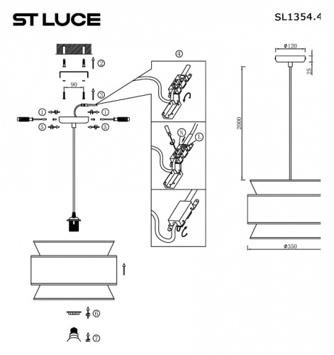 Подвесной светильник ST-Luce Jackie SL1354.403.01 в Архангельске фото 2