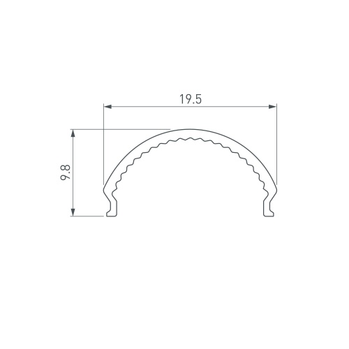 Экран ARH-WIDE-B-H20-2000 Round Clear-PM (Arlight, Пластик) в Туле фото 3