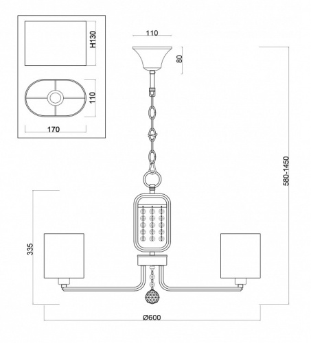 Подвесная люстра Freya Elin FR5016PL-05CH в Нижнем Новгороде фото 4