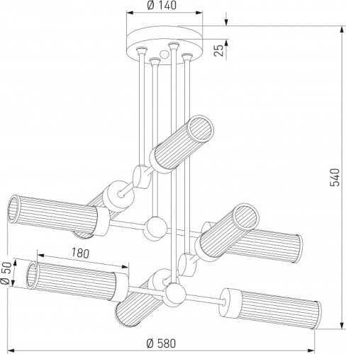 Люстра на штанге Eurosvet Oriens a068072 в Коркино фото 2