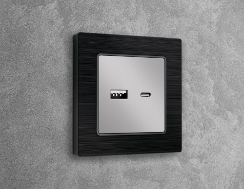 Накладка для розетки type A и C Ambrella Volt ALFA AP4110 в Нижнем Новгороде фото 2