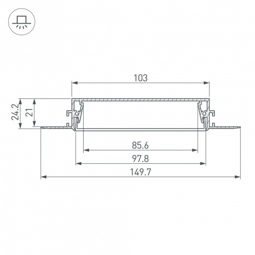 Профиль встраиваемый Arlight SL-LINIA 034987 в Нижнем Новгороде фото 2