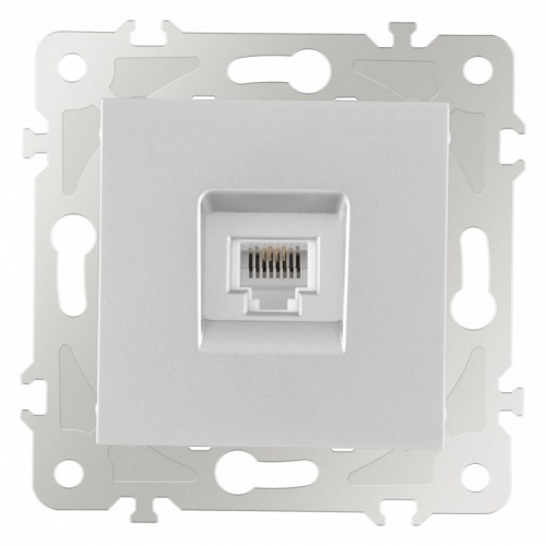Розетка телефонная RJ-11 без рамки Arte Milano am-203 203.51-1.silver в Нижнем Новгороде
