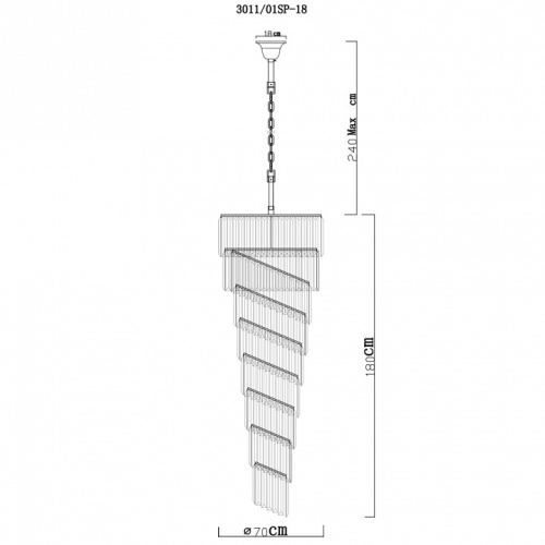Подвесной светильник Divinare Charlotte 3011/01 SP-18 в Нижнем Новгороде фото 2