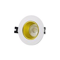 DK3061-WH+YE Встраиваемый светильник, IP 20, 10 Вт, GU5.3, LED, белый/желтый, пластик в Новороссийске