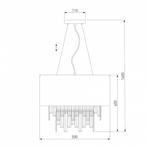 Подвесной светильник Eurosvet Amantea 10122/6 хром/прозрачный хрусталь Strotskis Smart в Нижнем Новгороде фото 2