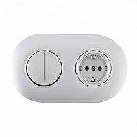 Блок с розеткой и выключателем Arte Milano SET08-2 SET08-2-40-1-30-2 silver в Нижнем Новгороде