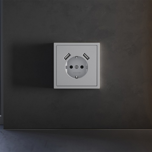 Накладка для розетки с заземлением и со шторками и 2хUSB type A Voltum S70 VLS000916 в Нижнем Новгороде фото 4