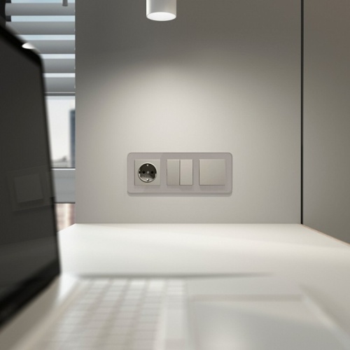 Выключатель проходной одноклавишный без рамки Werkel дымчатый W1210004 в Нижнем Новгороде фото 4