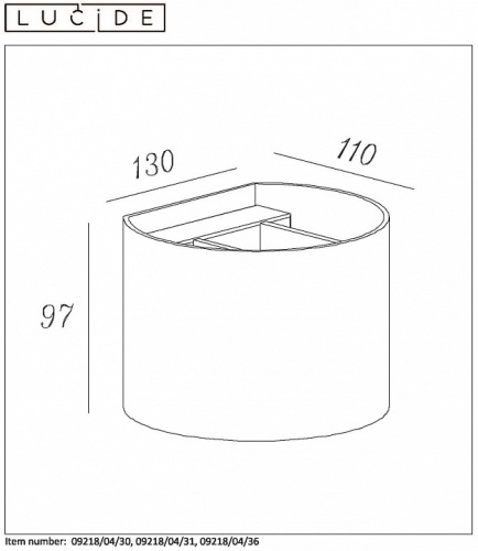 Накладной светильник Lucide Xio 09218/04/30 в Нижнем Новгороде фото 3