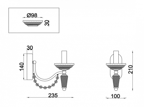 Бра Freya Zoe FR2009WL-01G в Нижнем Новгороде фото 6