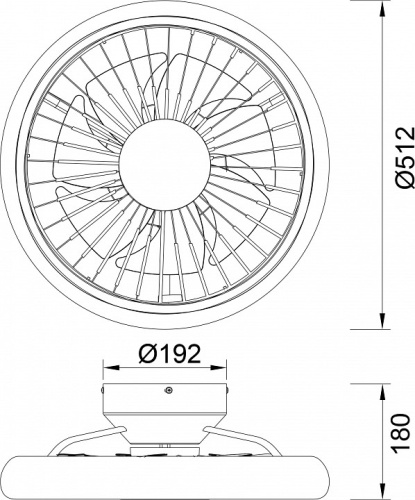 Светильник с вентилятором Mantra (люстры-вентиляторы) Turbo 8231 в Нижнем Новгороде фото 2