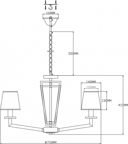 Подвесная люстра Moderli Anna V2671-6P в Нижнем Новгороде фото 2
