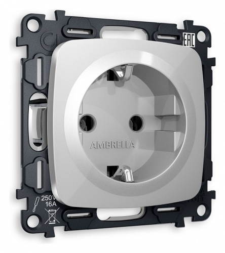 Розетка с заземлением, без рамки Ambrella Volt OMEGA MO406010 в Нижнем Новгороде