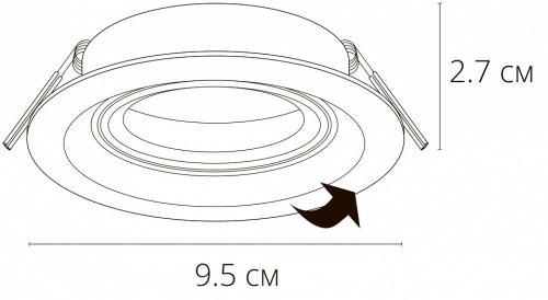 Встраиваемый светильник Arte Lamp Mira A2862PL-1WH в Мегионе фото 2