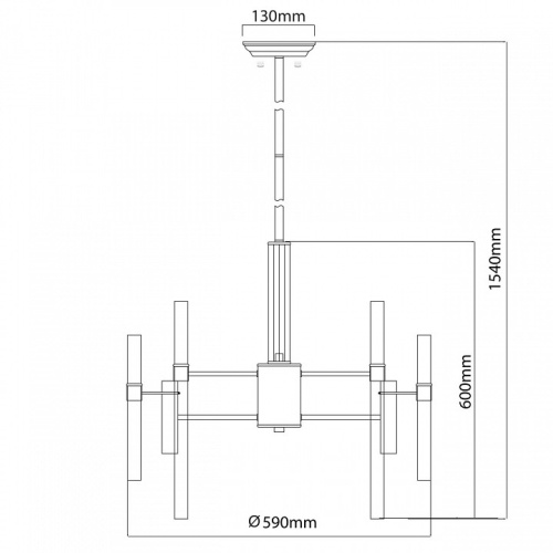 Люстра на штанге MW-Light Альгеро 3 285010806 в Яранске фото 4