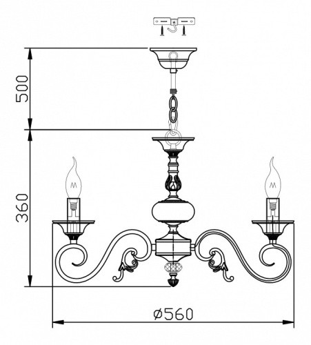 Подвесная люстра Maytoni Perla ARM337-05-R в Гаджиево фото 4