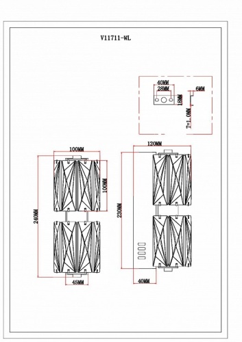 Бра Moderli Prismique V11711-WL в Нижнем Новгороде фото 3