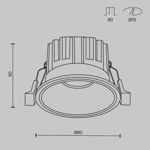 Встраиваемый светильник Maytoni Round DL058-12W-DTW-W в Гаджиево фото 9