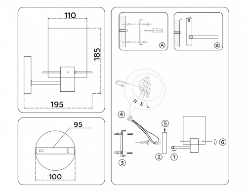 Бра Ambrella Light HIGH LIGHT LH57045 в Нижнем Новгороде фото 8