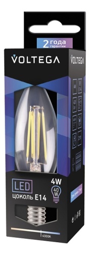 Лампа светодиодная Voltega Candel E14 4Вт 2800K 4661 в Заречном фото 2