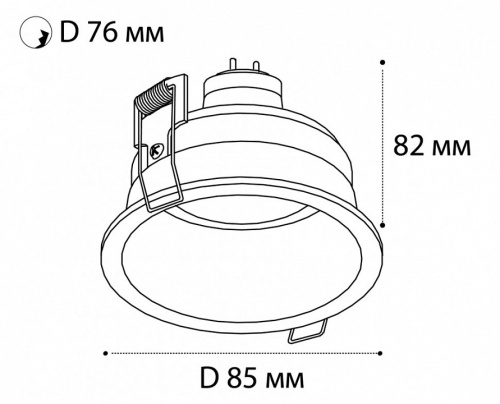 Встраиваемый светильник Italline MR16DH MR16DH black в Нижнем Новгороде фото 2