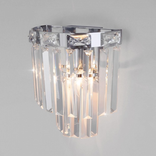 Накладной светильник Eurosvet Elegante 10130/1 хром/прозрачный хрусталь Strotskis в Нижнем Новгороде фото 5