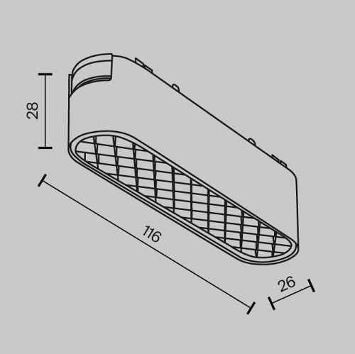 Накладной светильник Maytoni Basis Grid TR084-1-6W3K-W в Омске фото 2