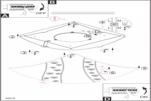 Накладной светильник Eglo Nerini 95578 в Нижнем Новгороде фото 2