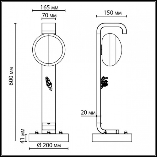 Наземный низкий светильник Odeon Light NATURE 5434/1F в Нижнем Новгороде фото 3