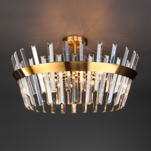 Накладной светильник Eurosvet Steccato 10111/8 золотая бронза/прозрачный хрусталь Strotskis в Нижнем Новгороде фото 3
