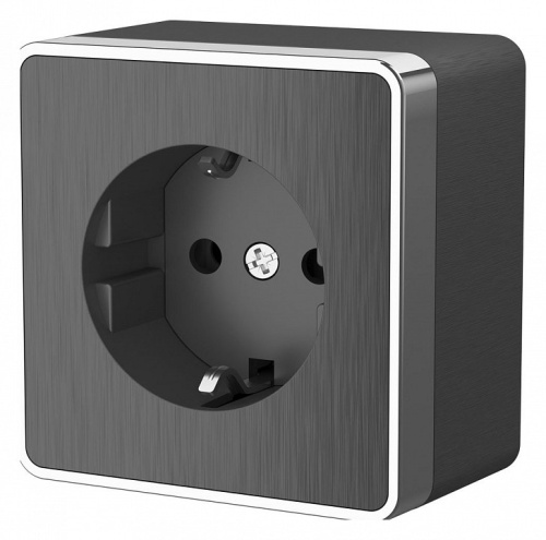 Розетка с заземлением Werkel Gallant (графит рифленый) W5071004 в Нижнем Новгороде