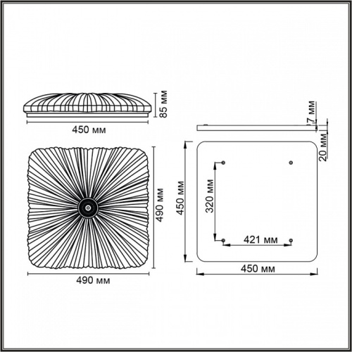Накладной светильник Sonex Fortuna 7730/72L в Нижнем Новгороде фото 3