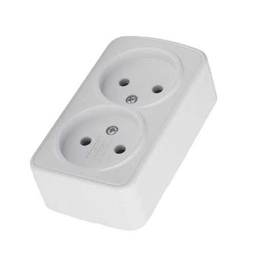 Розетка двойная без заземления Stekker Basic 50075 в Нижнем Новгороде фото 10